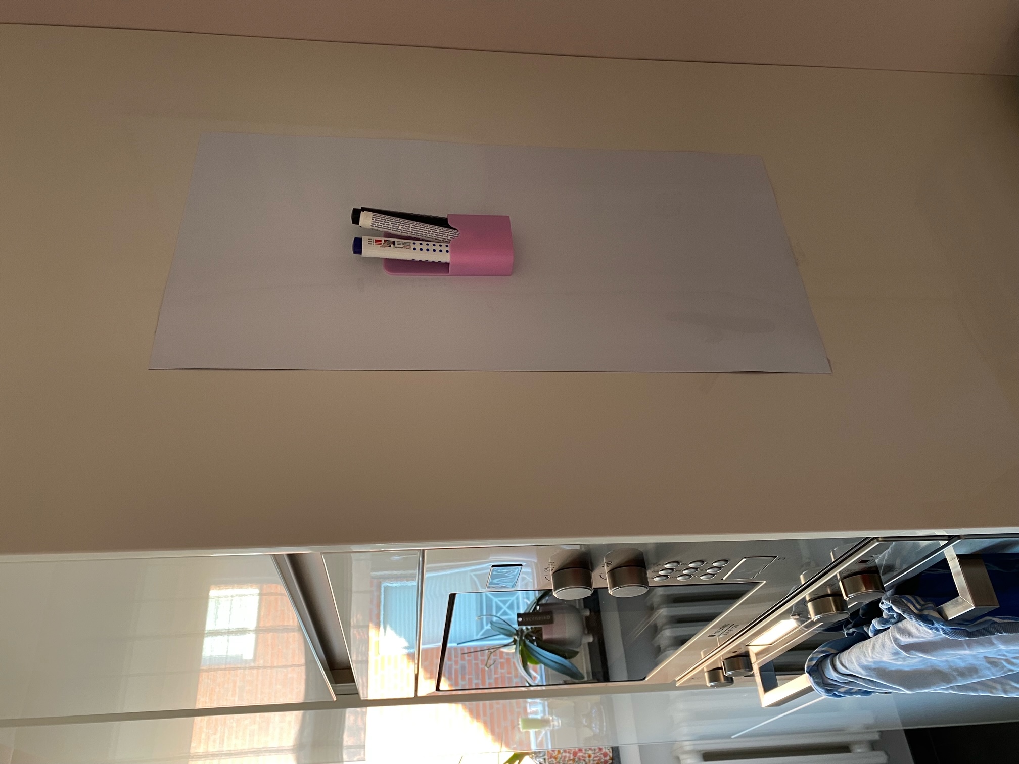 Stifthalter magnetisch schmal  - 12cm x 2.7 x 5.7 - Pink für Tafel,- Whiteboardfolien 